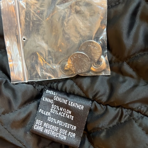 Pierre Cardin Black Leather Bomber Jacket XL - Picture 5 of 11